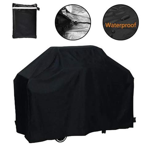 Rainproof Black Bbq Gas Grill Cover Heavy Duty Waterproof Barbecue Gas