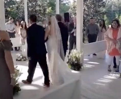 Brides Father Stops Walk Down The Aisle To Include Her Stepfather As