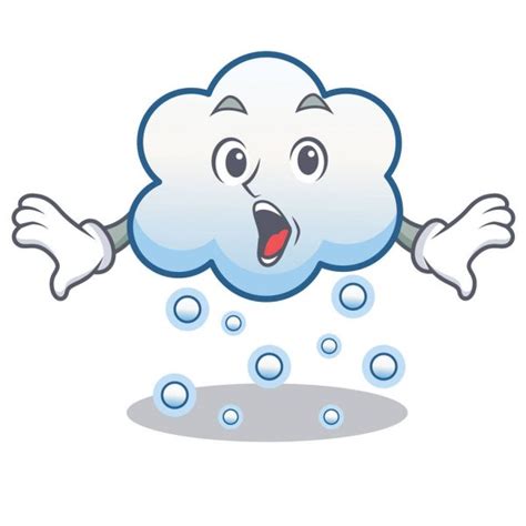 Falling snowflakes on transparent background. Angry snow cloud character cartoon — Stock Vector ...