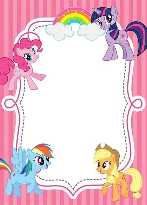Delicious birthday cupcake on table on light background. Download My Little Pony Birthday Invitations | My little ...