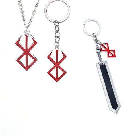 Berserk Keychain And Necklace Set For Anime Fans