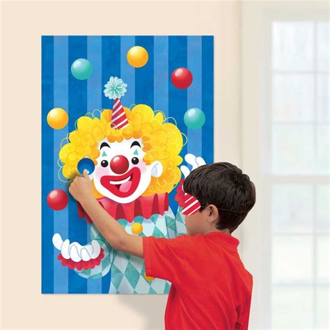 Carnival Clown Game Pin The Nose On The Clown Amscan Asia Pacific