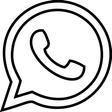 Logo Whatsapp Hitam Putih Png Free Hot Sex Picture