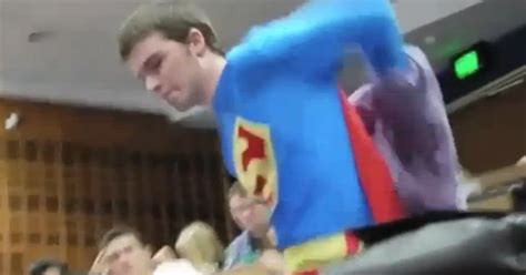 Superman Prank In University Classroom Turns Into Epic Fail Cbs News