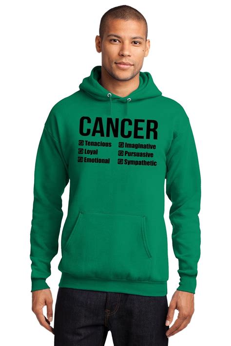 Cancer horse man characteristics gentle and romantic like other cancers, the cancer horse man is not at all shy. Mens Cancer Character Traits Hoodie Horoscope Zodiac ...