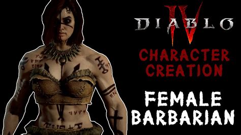 Diablo 4 Character Creation Female Barbarian All Customization Options 4k Youtube