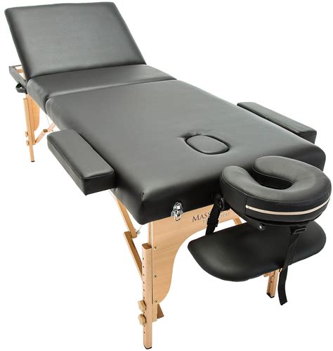 buy massage imperial® deluxe lightweight black 3 section portable massage table couch bed reiki