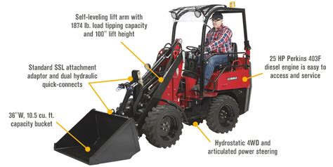 Nortrac 25wld 25 Hp Mini Compact Articulated Wheel Loader — Diesel Powered