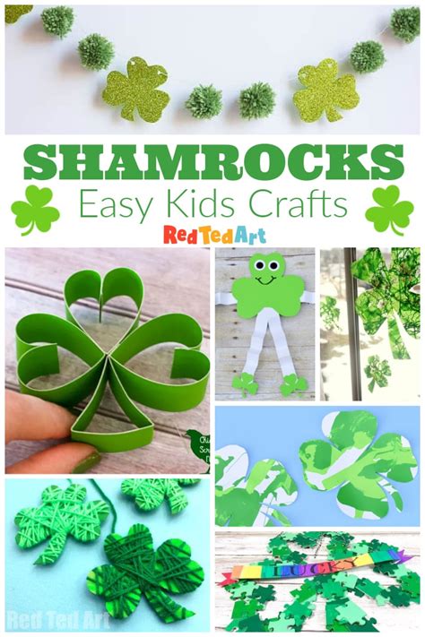 Simple And Easy Shamrock Crafts For Kids Red Ted Art