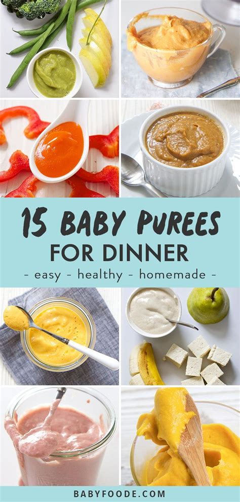 Babies often reject their first servings of pureed foods because the taste and texture is new. 15 Dinner Ideas for Baby (Stage 2 Purees) | Baby food ...