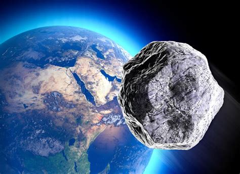 Meteorite Che Colpisce La Terra Asteroide In Rotta Di Collisione Verso