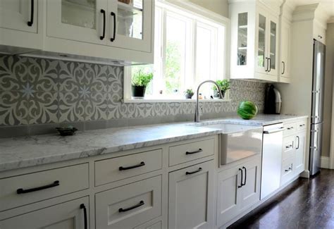 Beautiful Cement Tile Backsplash Kitchens Pinterest