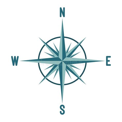 Compass Wind Rose Design Vector Stock Vector Illustration Of West