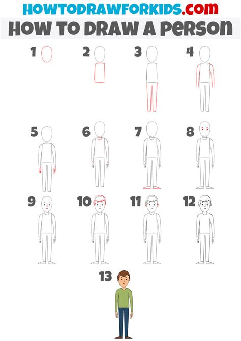 How To Draw Person Step By Warexamination15
