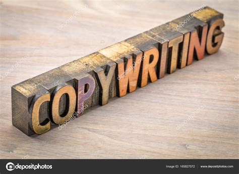 Copywriting Word Abstract In Wood Type Stock Photo By ©pixelsaway 165827572