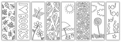 8 Cute Free Printable Bookmarks To Colour For Kids And Adults The
