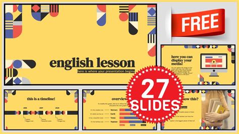 English Lesson Presentation Free Powerpoint Template Youtube Photos