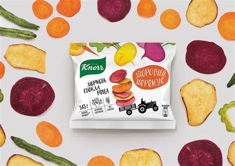 Thiết kế logo trực tuyến miễn phí. Knorr - crispy vegetable snacks' design on Behance