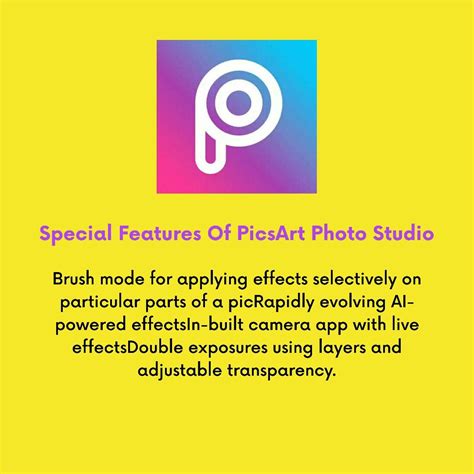 Special Features Of Picsart Photo Studio Photo Editing Apps Photo