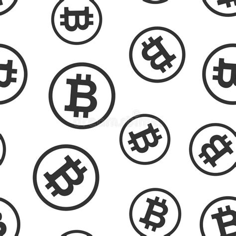 Bitcoin Icon In Flat Style Blockchain Vector Illustration On White