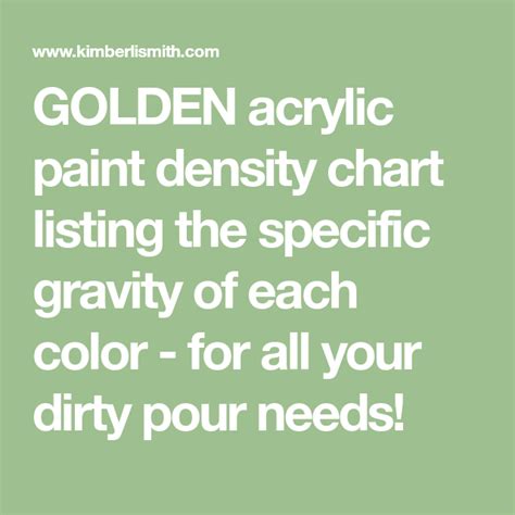 How To Find The Density Of Your Acrylic Paint Painting Facts