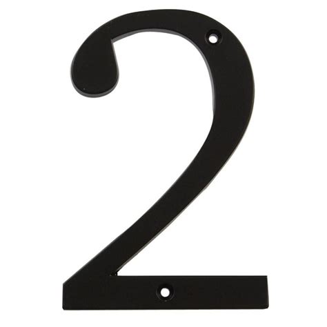 Hillman 4 Inch Black House Number 2 1pc The Home Depot Canada