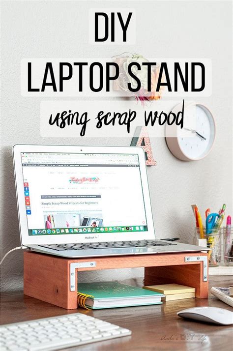 Diy Laptop Stand For Desk Using Scrap Wood Diy Laptop Stand Diy