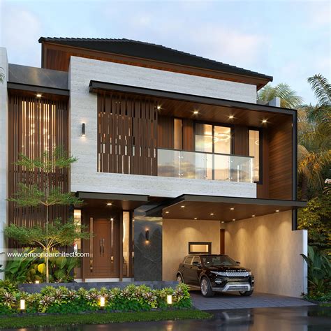 Desain Tampak Depan 2 Rumah Modern 2 Lantai Ibu Ida Di Jakarta 22583