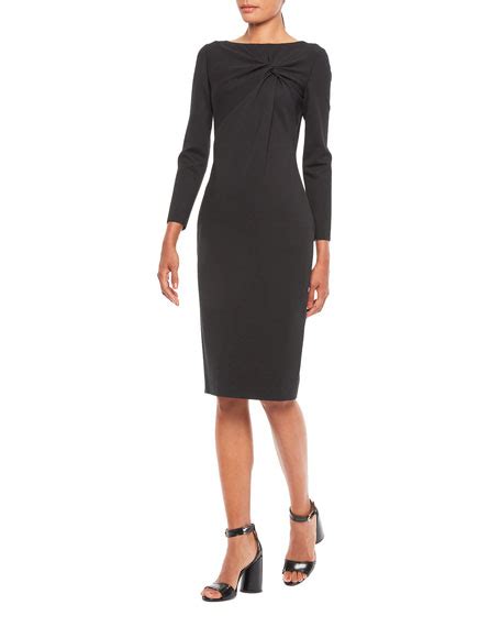 Emporio Armani Milano Jersey Dress With Knot Detail Neiman Marcus