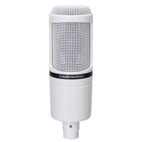 Audio Technica At2020 Cardioid Condenser Microphone White At2020 Wh