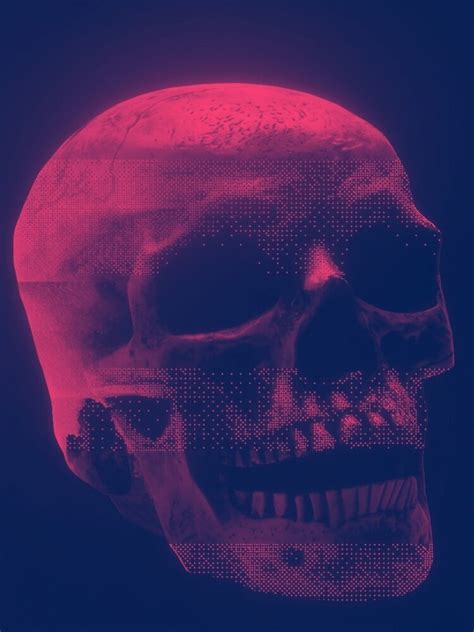 Neon Skull Collection 020 Poster For Sale By Theparadoxmind Redbubble