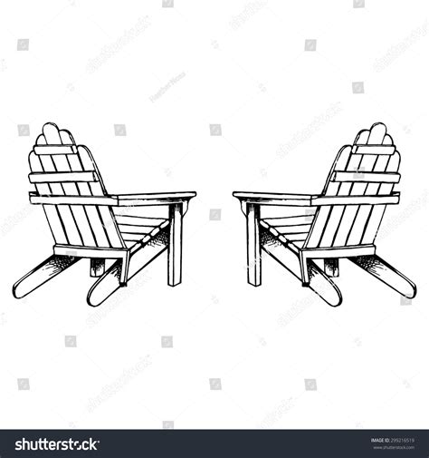 Adirondack Chairs On Beach 1040 Ảnh Vector Và Hình Chụp Có Sẵn