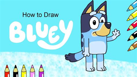 Looking for a good deal on abc drawing? How to Draw Bluey Heeler - Easy and Cute Easy kids Drawing ...