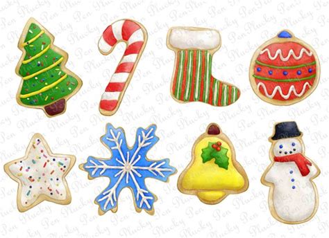 Christmas, new year, wedding, birthday, baby shower. Holiday cookie clip art clipart collection - Cliparts ...