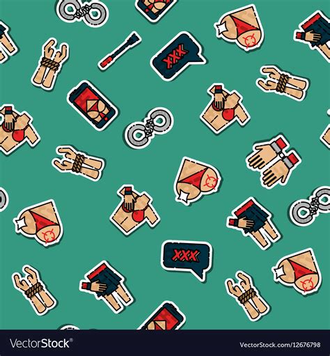 Colored Sexual Pattern Royalty Free Vector Image Vectorstock