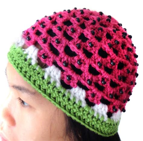 Watermelon Hat 5 Sizes Pdf Crochet Pattern Instant Etsy