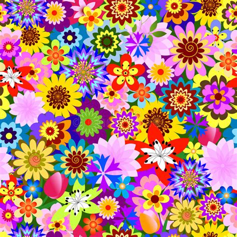 Abstract Seamless Floral Pattern Vector Stock Vector Illustration