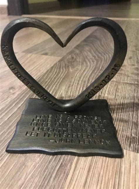 Maybe you would like to learn more about one of these? 11th anniversary gift steel wedding Hand Forged steel ...