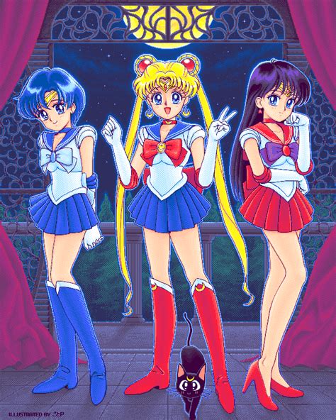 Tsukino Usagi Sailor Moon Mizuno Ami Hino Rei Sailor Mercury And 2