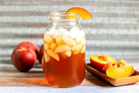 Homemade Peach Iced Tea My Heavenly Recipes