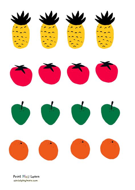 Fruit Cut Outs For Displays Counting And More Printable Teaching