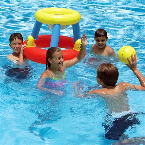 Water Basketball With Ring Toss Game Poolmaster