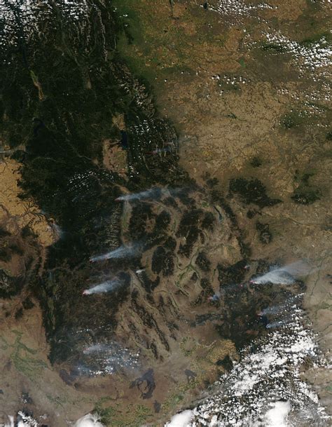 Nasa Image Fires In Idaho And Montana