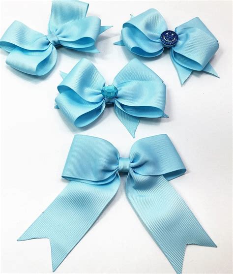 Light Blue Boutique Hair Bows Hair Bows For Girls Hair Clips Girls