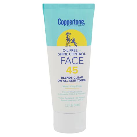 Save On Coppertone Face Sunscreen Lotion Oil Free Shine Control Spf