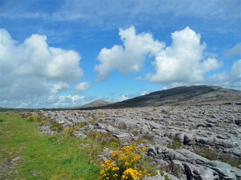 Mullaghmore Mountain In The Burren National Park Ireland Burren Eire