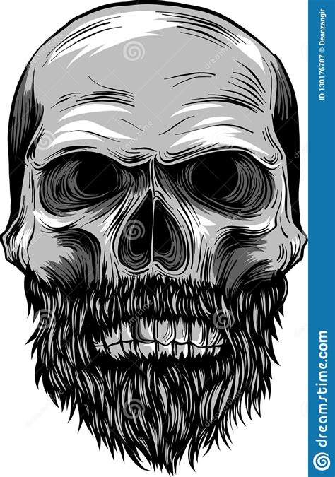 Skull Beard Mascot And Logo Cartoon Vector CartoonDealer Com 106714359
