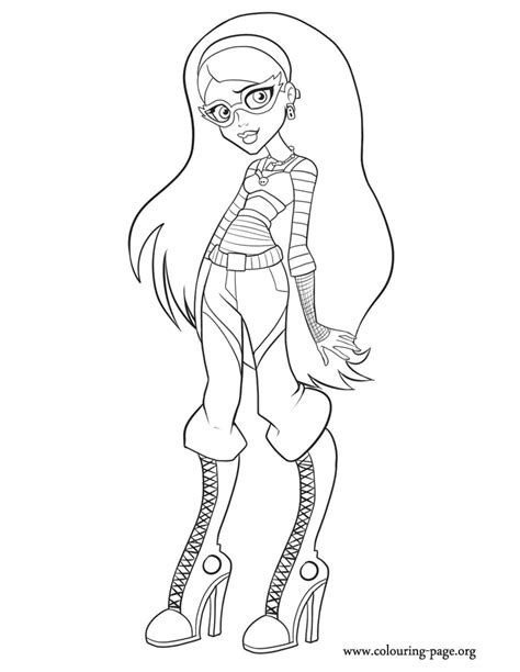 Monster high coloring pages for kids. Monster High - Ghoulia Yelps coloring page