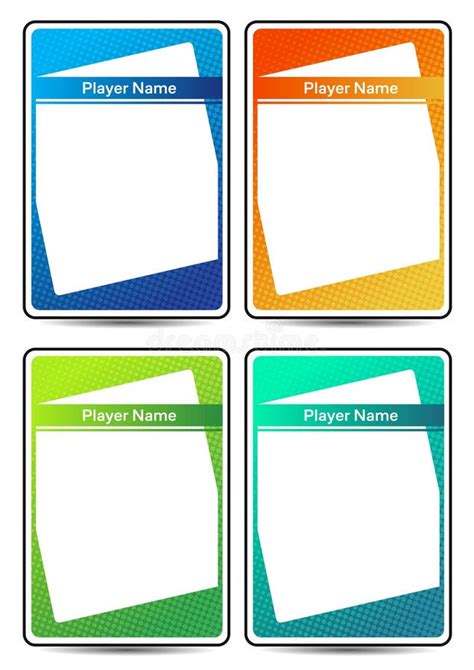 Identification Card Picture Frame Border Template Stock Vector