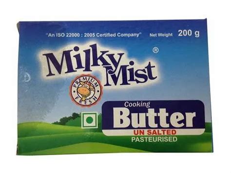 Milky Mist Unsalted Butter Packaging Type Packet Packaging Size 200